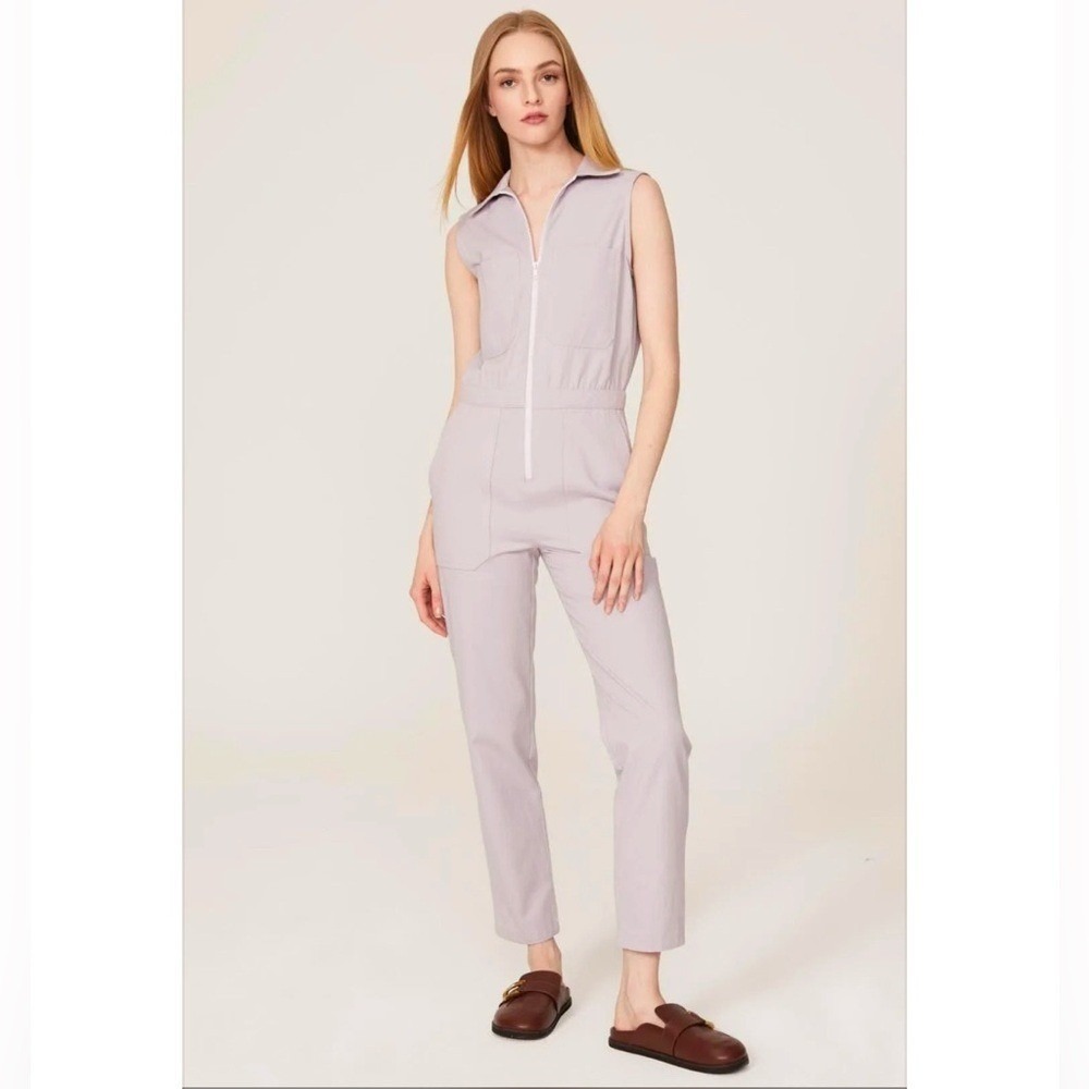 Rivet Boss Utility Jumpsuit R-240‎ Lilac purple coveralls sleeveless indie moto